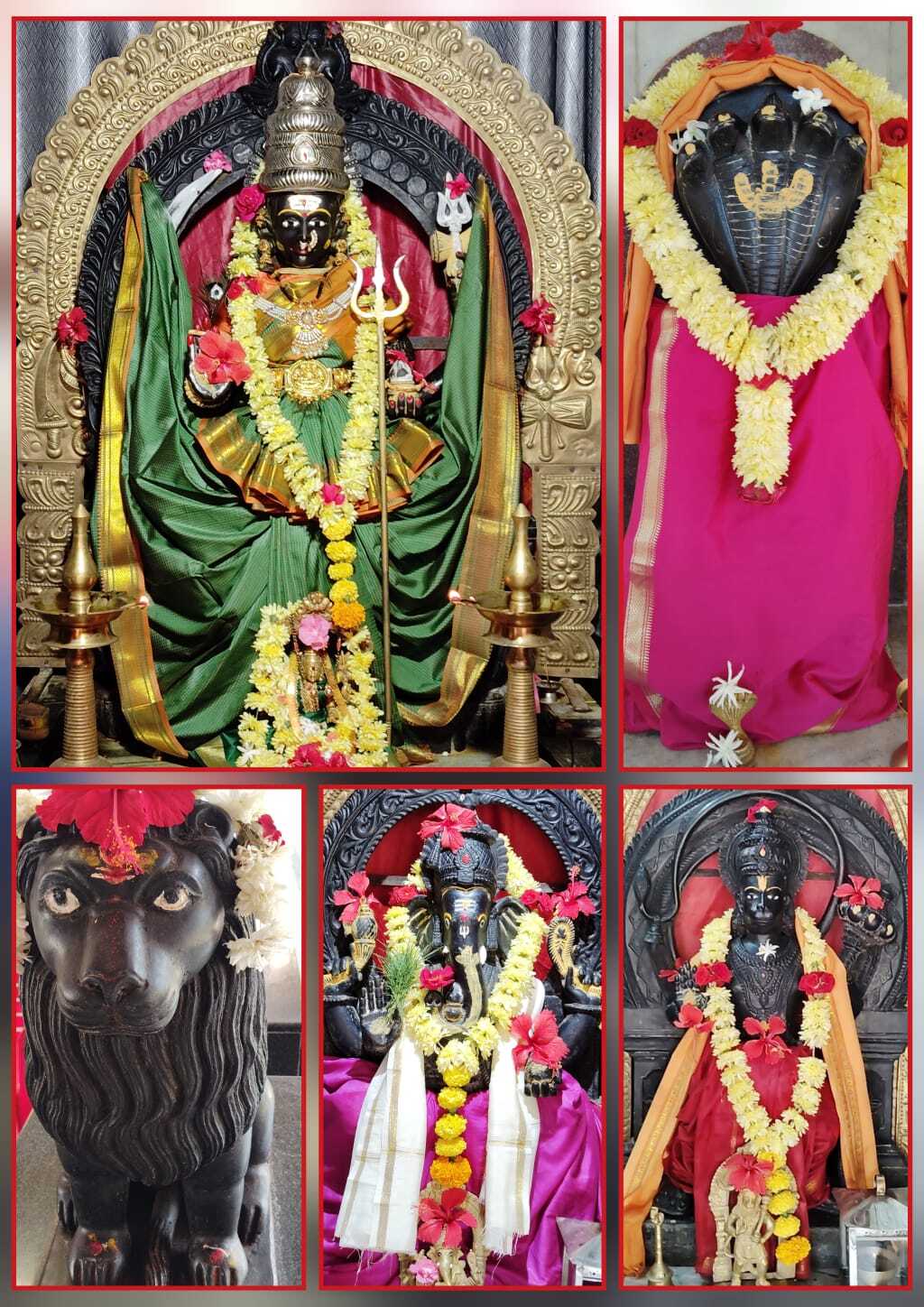 Temple deities collage